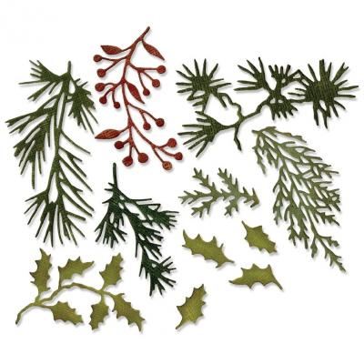 Sizzix Tim Holtz Thinlits Die - Holiday Greens Mini